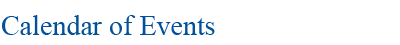 Calendar of Events